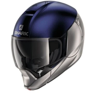 Casco SHARK Evojet Dual Blank Mat Silver / Blue / Silver - Immagine 1 di 2