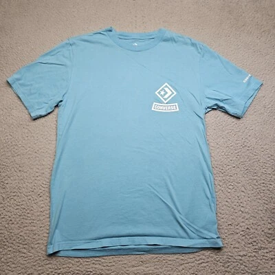 Converse рубашка молодежный размер маленький синий короткий рукав ворота классический - Изображение 1 из 4