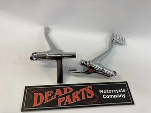 Harley 04-13 chrome Sportster brake shifter levers w/peg post - Picture 1 of 4