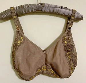 Bravado 38DD Full Coverage Embroidered Taupe Wire Free Nursing Comfort Bra - Picture 1 of 6