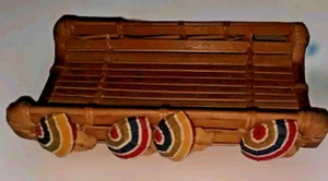 CROSCILL Portasciugamani Carta Vimini Rattan Ombrellone Spiaggia Tropicale  - Foto 1 di 6