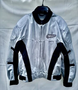 Unisex First Gear Hypertex SAFE Silver/Black Padded Motorcycle Jacket - Size S/M - Picture 1 of 4