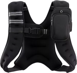 ZELUS Weighted Vest 12lb Reflective for Workout Running Strength Training, Black - Picture 1 of 8