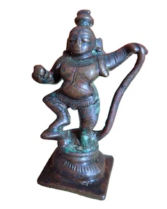 Indian Bronze Statuette Shrine Deity Pendant Godgess Devotional Early Antique - Picture 1 of 6