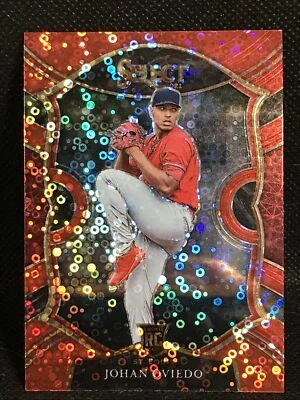 2021 PANINI SELECT BASEBALL   Johan Oviedo #41  RED DISCO PRIZM - Image 1 of 2