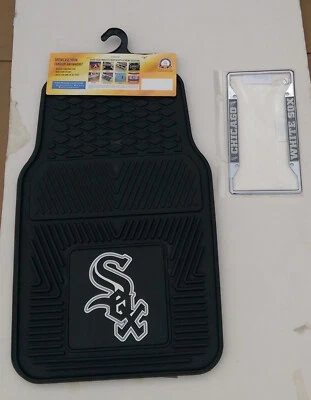 MLB Chicago White Sox Vinilo Auto Coche Camión Alfombrilla y Marco de Placa Foto 1 de 4