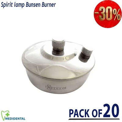 Spirit Lamp Bunsen Burner Dental Lab Jewelers Alcohol Bunsen Burner Pack Of 20 - Image 1 of 4