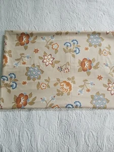 Vtg Waverly Stencil Basket Companion Colonial Fabric Brown Blue Rust Floral - Picture 1 of 6