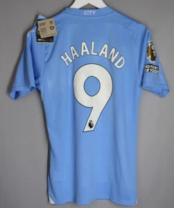 NEU MIT ETIKETT MANCHESTER CITY 2023 2024 HEIM FUSSBALLTRIKOT TRIKOT EPL #9 HAALAND - Bild 1 von 8