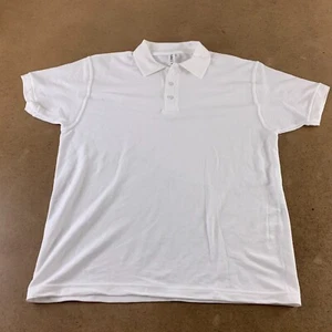 Tultex Men's Size Medium White Poly/Cotton Short Sleeve Classic Polo 400 New - Picture 1 of 7