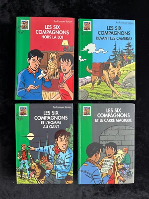 # lot 4 livres - LES SIX COMPAGNONS - P-J. Bonzon - Bibliothèque Verte - L4 - Photo 1/3