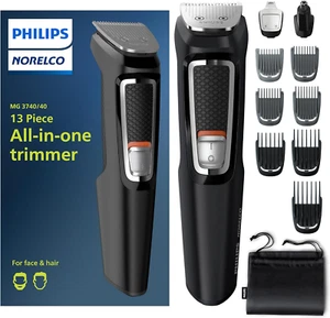 PhilipsNorelco Multi Groomer MG3740/40 Hair Trimmer Mens Black Cordless 13-Pcs - Bild 1 von 6