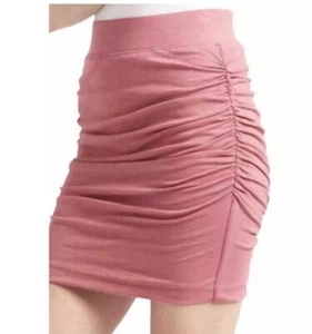Sundry for Evereve Soleil Washed black Ruched Mini Skirt Size 2. NEW w/$78 Tag - Picture 1 of 10