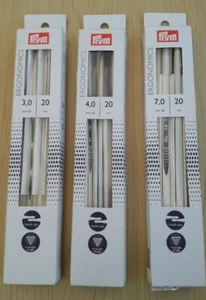Prym Ergonomics Double Point Sock Knitting Needles L 20 cm Sizes 3 mm 4 mm 7mm - Picture 1 of 4