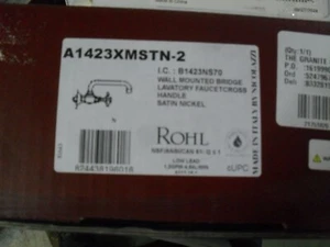 Rohl A1423XMSTN-2 Wandmontage Brücke Waschtischarmatur Satin Nickel - Bild 1 von 1