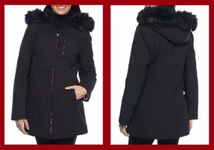 Calvin Klein ~ Hooded Fur Trim Women's Small Weather Resistant Coat $240 NWT - Picture 1 of 1