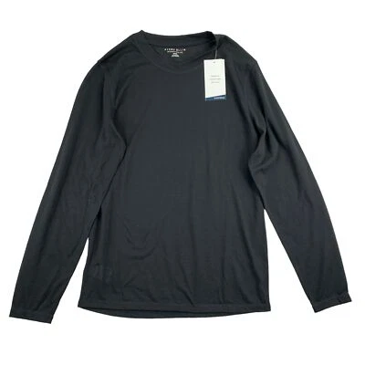 Perry Ellis Hombres Portafolio Jersey Manga Larga Pijama Camiseta Negra S Foto 1 de 4