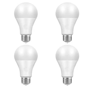 4Pack LED A19 9W 3000K-6000K Wide Voltage E27 Intelligent Tricolour Light Bulb - Picture 1 of 9