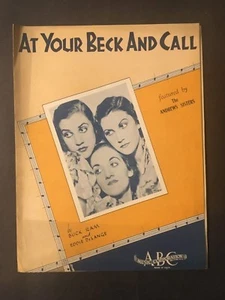 At Your Beck And Call  Vintage Sheet Music  - Picture 1 of 1