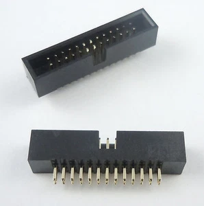 10Pcs 1.27mm Pitch 2x13 Pin 26 Pin DIP Male Shrouded Box Header IDC Connector - Picture 1 of 3