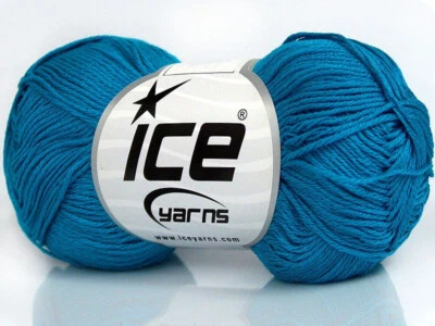 Lote de 6 hilos de algodón Cecilia fino verano 6x50g/169m turquesa oscura Foto 1 de 4