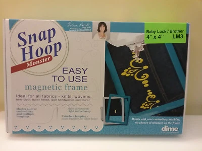 Snap Embroidery Hoop Monster 4" x 4" LM3 BabyLock and Brother DIME - Image 1 of 2