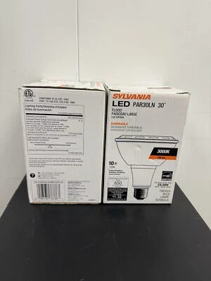 2 Each SYLVANIA  LED PAR30LN 30°  120V 10W 3000K 650 Lumens CRI 82 - Image 1 of 2