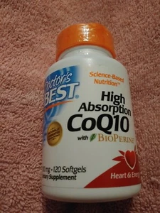 High Absorption CoQ10 with BioPerine, 100 mg, 120 Softgels Expiration 6/26 - Picture 1 of 3