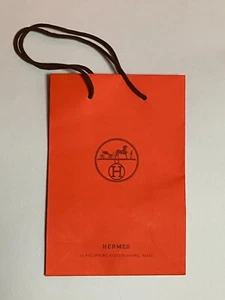 Hermes Paper Shopping Gift Bag Orange 21.7x14.9cm Unused - Picture 1 of 2