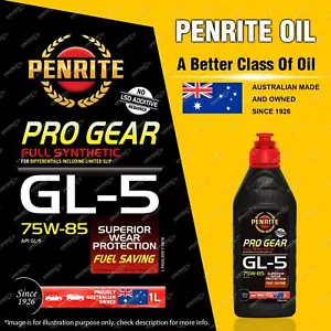 Penrite Full Synthetic PRO GEAR GL-5 75W-85 Gear Differential Oil 1L - Picture 1 of 2