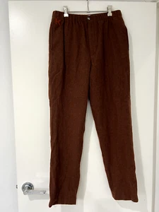 Kenzo Straight Leg Flannel Casual Pants Maroon Size Small - Picture 1 of 13