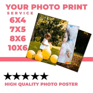 Photo Printing - Personalised Photograph Prints Service Glossy Custom Photo - Picture 1 of 5