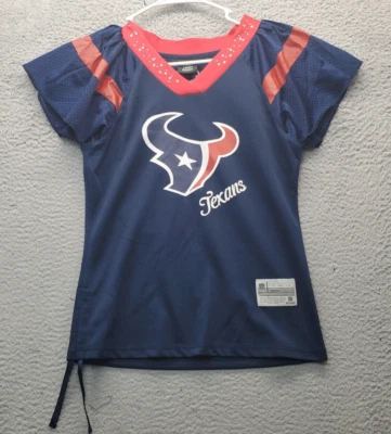 NFL Houston Texans Andre Johnson 80 Reebok Jersey Womens Multi Flared Sleeve - Image 1 of 4