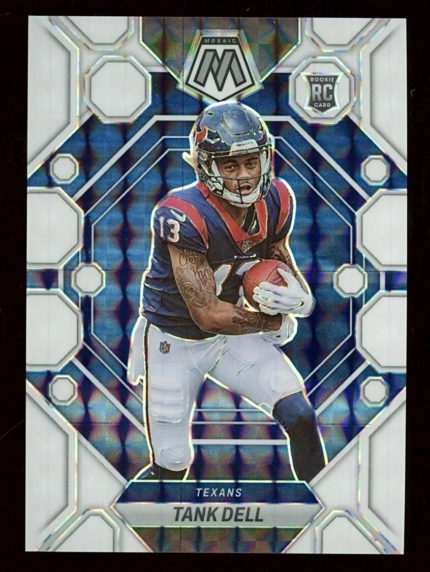 2023 Panini Mosaic White Rookie Tank Dell Texans #/25 Card #352