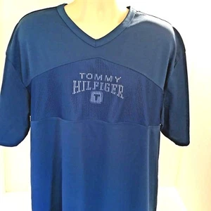 Tommy  Hilfiger Men's V Neck Sz XXL Blue Polo Pullover 950209072 Short Sleeve - Picture 1 of 10