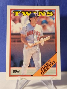 1988 Topps Gary Gaetti card #578 Minnesota Twins Baseball 