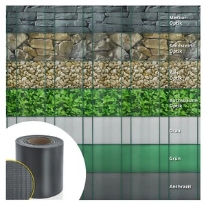 Sichtschutz PVC Sichtschutzstreifen Zaun Doppelstabmatten Windschutz Zaunblende - Bild 1 von 42