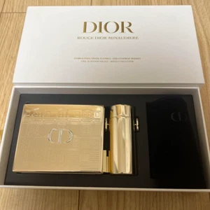 DIOR ROUGE Gold Minaudiere Pouch Clutch Handbag LIMITED EDITION LIPSTICK SET New - Picture 1 of 3
