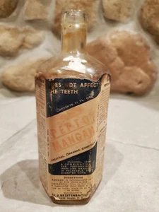 Vtg Victorian Medicine Bottle Pepto Mangan Complete Pharmaceutical Quack 6 Sided - Picture 1 of 10