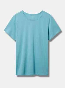 NWT TORRID Size 4X Everyday Tee Classic Fit Crew Neck Short Sleeve Teal Blue - Picture 1 of 6