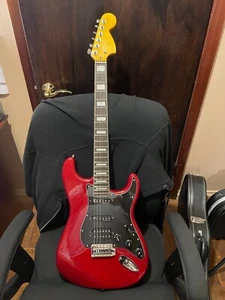 red deluxe fender body loaded added yellow fender neck from canada fits perfect - Picture 1 of 4