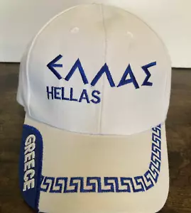 Sombrero Grecia Hellas Azul y Blanco Bordado Bandera Azul Gorra Ajustable Nuevo Sin Etiquetas Algodón - Imagen 1 de 6