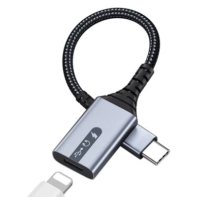 USB-C to 8 Pin Adapter Compatible with Apple 8 pin Female to USB-C Converter - Image 1 of 4
