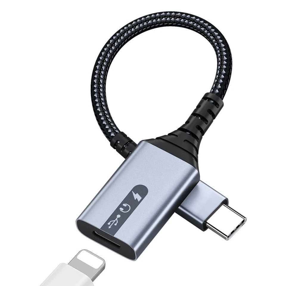 USB-C to 8 Pin Adapter Compatible with Apple 8 pin Female to USB-C Converter - Image 1 of 4