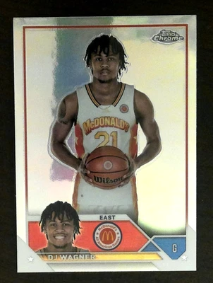 2023 Topps Chrome McDonalds All-American Refractor DJ Wagner #59 Arkansas - Image 1 of 2