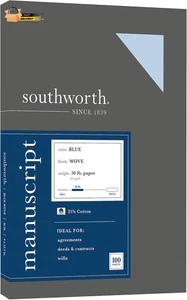 25 % Baumwolle Papier blau Manuskript Einbände, 9” x 12,5”, 3 Pfund Cover We - Bild 1 von 12