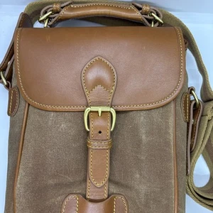 Mulholland Brothers Luxury Endurance Leather/Canvas Two-Bottle Wine Carrier - Picture 1 of 8