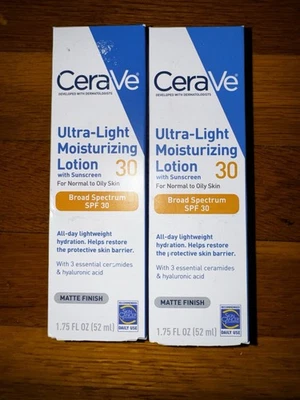 Loción hidratante ultraligera CeraVe SPF30 piel normal a grasa 1,7 oz caducidad 5/28 Foto 1 de 4