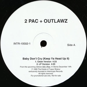 2Pac + The Outlawz, Baby Don't Cry (Keep Ya Head Up II), (12", Single, Promo), V - Picture 1 of 3