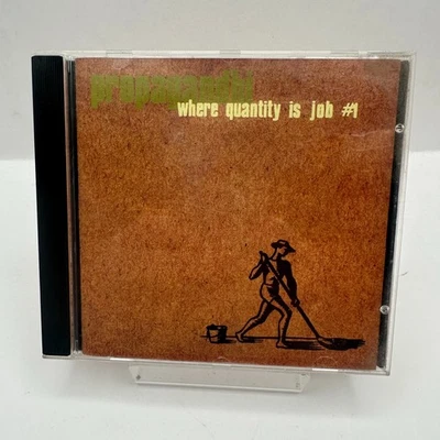 Propagandhi Where Quantity Is Job #1 Rare 1998 CD Version Complete Tested Clean - Imagem 1 de 4